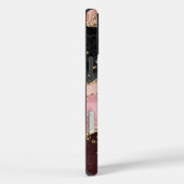 Blush Black Gold Glitzer Agate Name Script Case-Mate iPhone Hülle (Rückseite / Rechts)