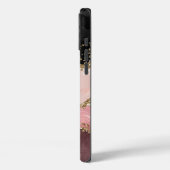 Blush Black Gold Glitzer Agate Name Script Case-Mate iPhone Hülle (Rückseite / Links)