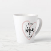 Blush Black Handwriting Modern Simple Heart Milchtasse (Rechte Ecke)