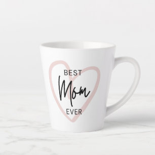 Blush Black Handwriting Modern Simple Heart Milchtasse