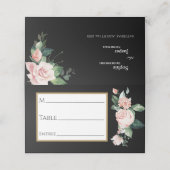 Blush Black Wedding Platzkarte (Außenseite Aufgefaltet)