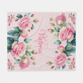 Blush Blogs: Eine Aquarellfarben Rose Fleece Blank (Vorderseite (Horizontal))