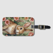 Blush Blogs und Bunny Luggage Tag Gepäckanhänger (Vorderseite (Horizontal))