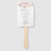 Blush Blom Hochzeitsprogramm Fan Fächer (Vorderseite)