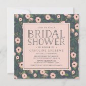Blush Bloms Bridal Dusche Einladung (Vorderseite)