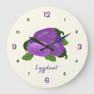Blush & Bloom Aubergine-Kollektion Große Wanduhr