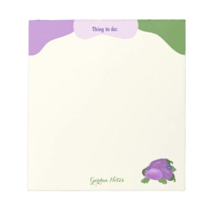 Blush & Bloom Aubergine-Kollektion – Ivory Glow Notizblock