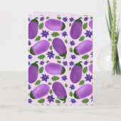 Blush & Bloom Auberginen-Kollektion – Geburtstag Karte (Rückseite)