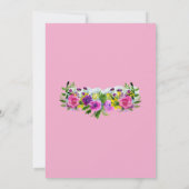 Blush Bloom Botanische Boho Rustikale Blumenhochze Einladung (Rückseite)