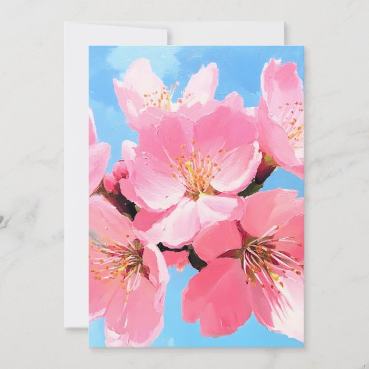 Blush Bloom Cherry Blossom Feiertagskarte (Vorderseite)