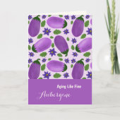 Blush & Bloom Eggplant Collection –  Birthday Karte (Vorderseite)