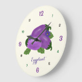 Blush & Bloom Eggplant Collection Große Wanduhr (Winkel)