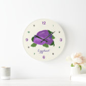 Blush & Bloom Eggplant Collection Große Wanduhr (Zuhause)