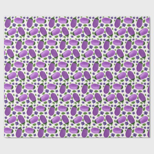 Blush & Bloom Eggplant Collection – Ivory Glow Geschenkpapier (Flach)