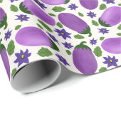 Blush & Bloom Eggplant Collection – Ivory Glow Geschenkpapier (Rolleneckpunkt)