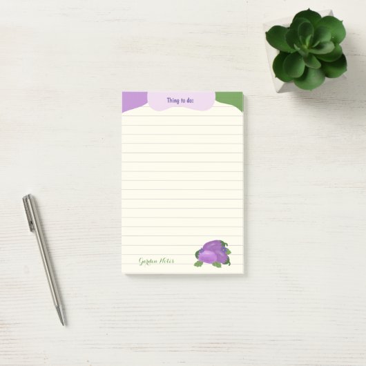 Blush & Bloom Eggplant Collection – Ivory Glow Post-it Klebezettel (Büro)