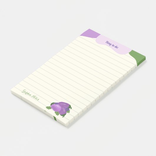 Blush & Bloom Eggplant Collection – Ivory Glow Post-it Klebezettel (angewinkelt)