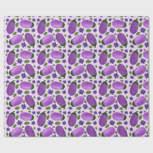 Blush & Bloom Eggplant Collection – Soft Lilac Geschenkpapier (Flach)