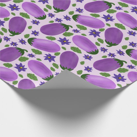 Blush & Bloom Eggplant Collection – Soft Lilac Geschenkpapier (Ecke)