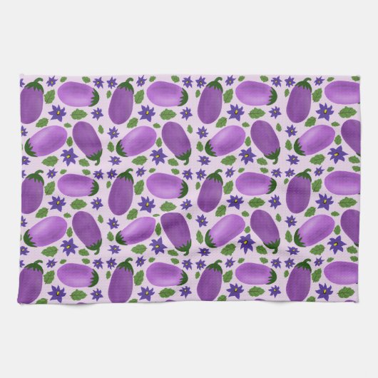 Blush & Bloom Eggplant Collection – Soft Lilac Geschirrtuch (Horizontal)