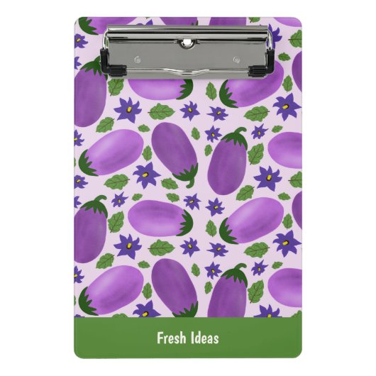 Blush & Bloom Eggplant Collection – Soft Lilac Mini Klemmbrett (Vorderseite)