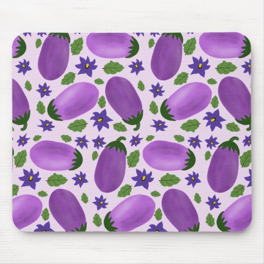 Blush & Bloom Eggplant Collection – Soft Lilac Mousepad (Vorne)
