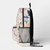 Blush&Bloom Elegante Blumenpastellfarben Bedruckter Rucksack (Rechts)