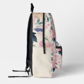 Blush&Bloom Elegante Blumenpastellfarben Bedruckter Rucksack (Links)