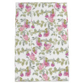 Blush Bloom Elegante Mittlere Geschenktüte (Rückseite)