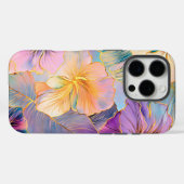 Blush Bloom Exotic Blätter Blume Case-Mate iPhone Hülle (Rückseite (Horizontal))