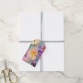 Blush Bloom Exotic Blätter Blume Geschenkanhänger (Mit Garn)