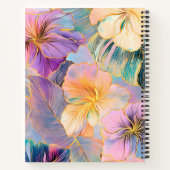 Blush Bloom Exotic Blätter Blume Notizblock (Rückseite)