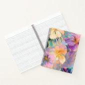 Blush Bloom Exotic Blätter Blume Notizblock (Innenseite)