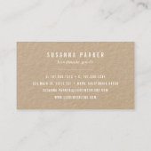 Blush Bloom | Floral Kraft Visitenkarte (Rückseite)