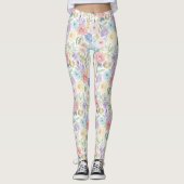 Blush Bloom Floral Print Leggings (Vorderseite)