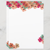 Blush & Bloom Floral Writing Paper (Vorne/Hinten)