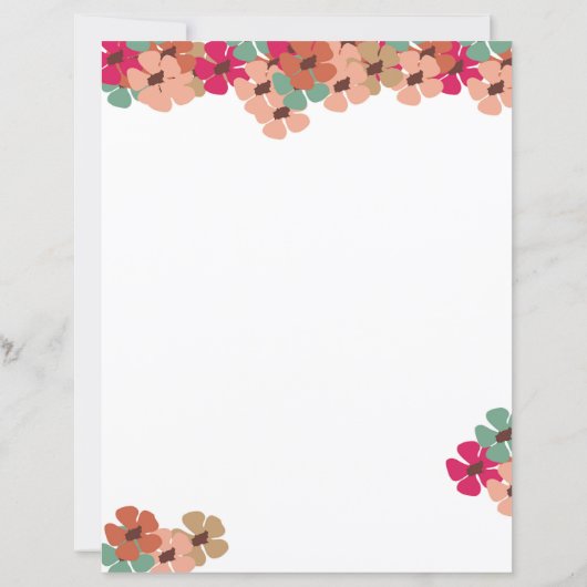 Blush & Bloom Floral Writing Paper (Rückseite)