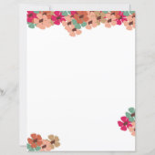 Blush & Bloom Florales Schreibpapier (Vorderseite)
