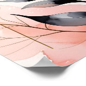 Blush Bloom Geometric Wall Art Poster (Ecke)