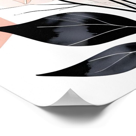 Blush Bloom Geometrie Poster (Ecke)