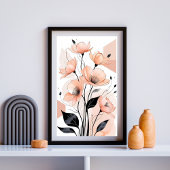 Blush Bloom Geometrie Poster