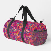Blush Bloom: Künstlerisches rosa Gartenmuster Duffle Bag (Rechte Ecke)