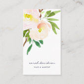 Blush Bloom | Moderne Wasserfarben, vertikal Visitenkarte (Vorderseite)
