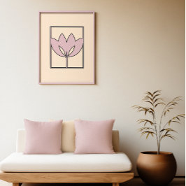 Blush Bloom - Moderner Lotus Kunst, Dichtung und M Poster