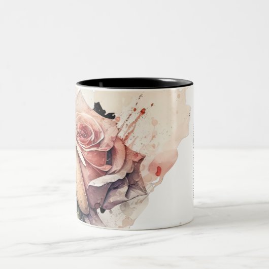 Blush Bloom Mug_morning Rose Zweifarbige Tasse (Mittel)