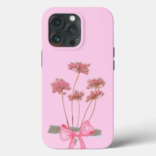 Blush Bloom - Pastellrosa Bouquet Bow Case 🌸 🎀 (Rückseite)