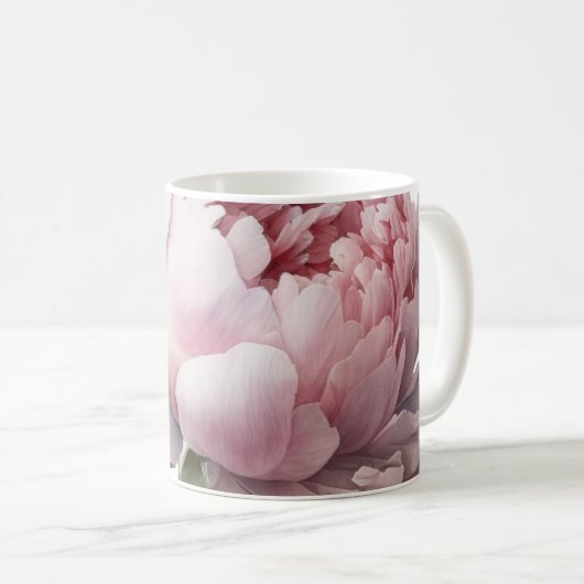 Blush bloom with whispered words Mug Kaffeetasse (VorderseiteRechts)