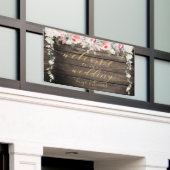 Blush Blooms Extravagante Gold Kalligraphie Holz W Banner (Äußeres Gebäude)