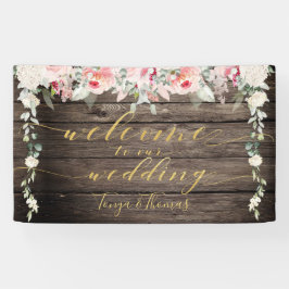 Blush Blooms Extravagante Gold Kalligraphie Holz W Banner