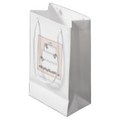 Blush Blooms Wedding-Geschenktasche Kleine Geschenktüte (Vorderseite Schrägansicht)